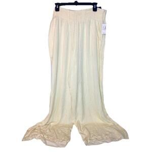 Maurice’s Cream Stripe High-Rise Wide Leg Pants Size XXL